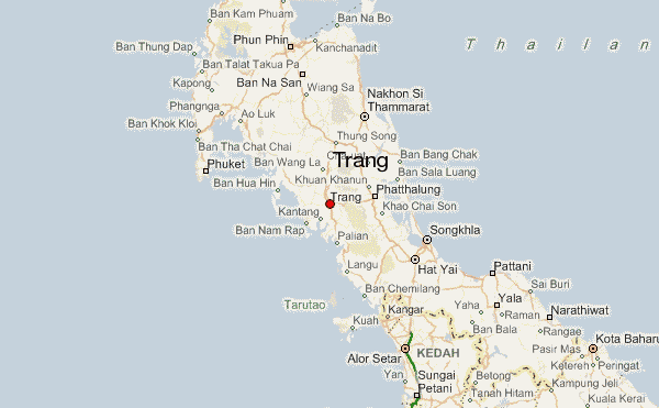  La province de Trang est située à près de 830 km de Bangkok