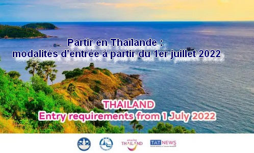 Partir en Thaïlande : modalités d'entrée à partir du 1er juillet 2022